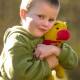 June 24 2005 Picture: Phillip Biggs
BEAR SUPPORT: Tyson Miller, 4, of Trevallyn, put the red nose on his Winnie the Pooh.