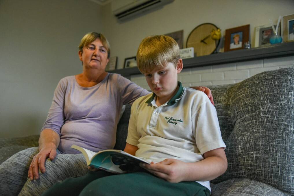 NEEDING SUPPORT: Angela Chamberlain and her grandson Linkin, 11, at their Newstead home. Pictures: Paul Scambler 