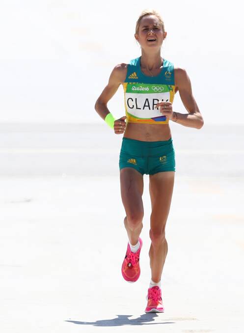 ENDURANCE: Australia's Milly Clark competing in the marathon at the Rio Games. Picture: Getty Images