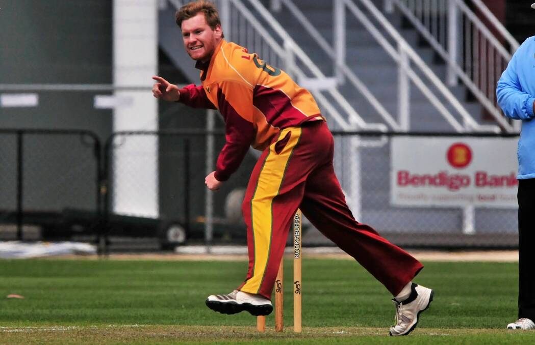 ON TOP: Westbury captain Michael Lukic bowling for the Shamrocks. His team has claimed top spots on both the Greater Northern and Cricket North ladders.