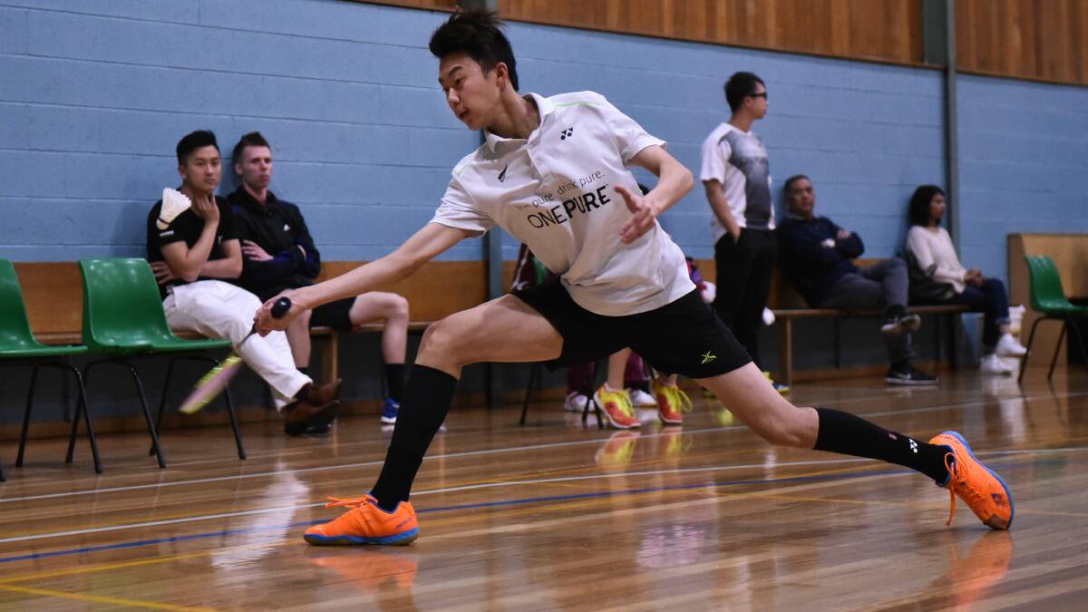 Northern New Zealand player Edward Lau in action during one of his singles matches. Picture: Neil Richardson