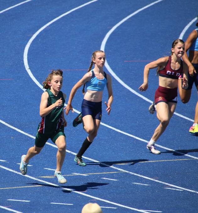 Forth Primary's Chelsea Scolyer on her way to winning the 200 metres.