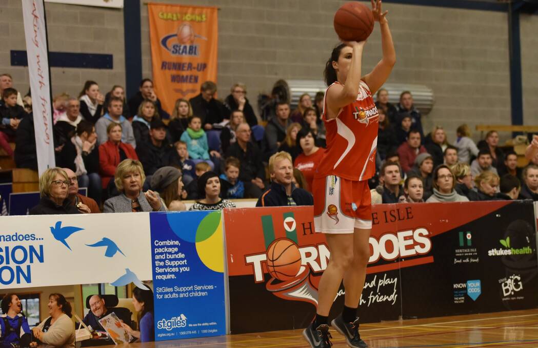 STAR: Launceston Tornadoes coach Reece Potter says Ally Wilson, who scored 25 points against Bendigo, has been a freak with her shooting this season.