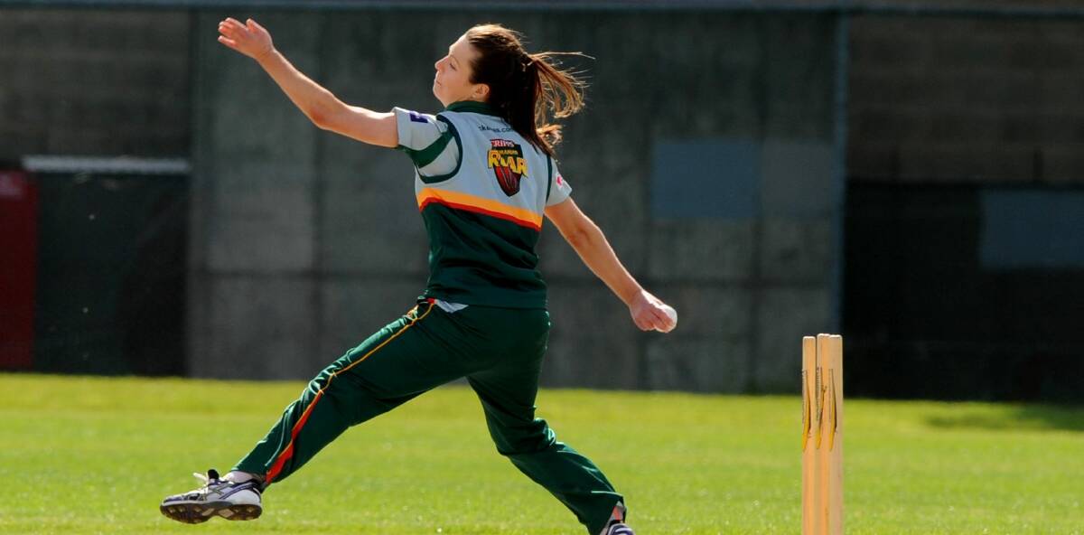 BACK HOME: Tassie Roar and Hobart Hurricanes women's player Katelyn Fryett returned to her old club Launceston in the Cricket North competition.
