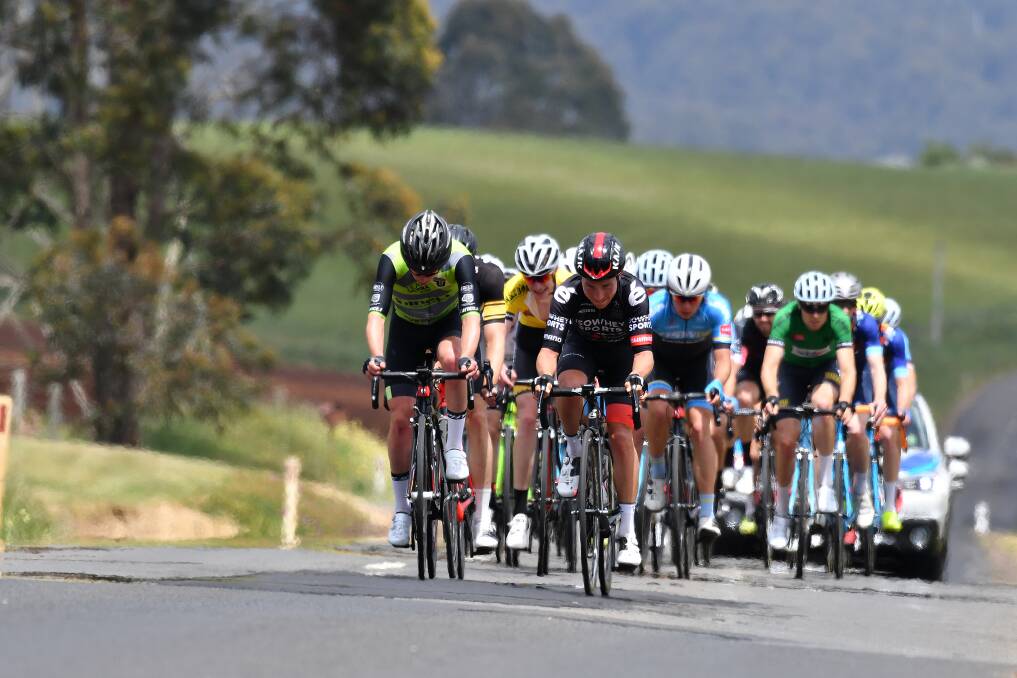 Coastal pride: Action from last week's Ulverstone to Penguin Tour of Tasmania stage. The region will host the road races at next year's Oceania Road Cycling Championships. Picture: Brodie Weeding