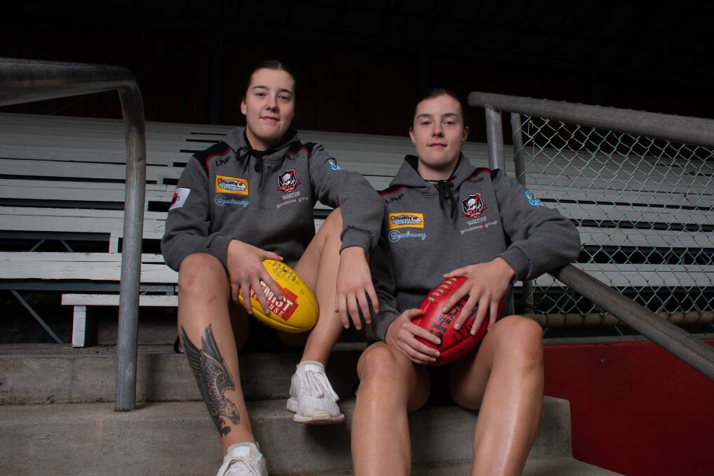 BACK IN TOWN: Chloe and Libby Haines will return to football on the North-West Coast in 2021, playing for Ulverstone in the NWFL Women's competition. Picture: Simon Sturzaker 