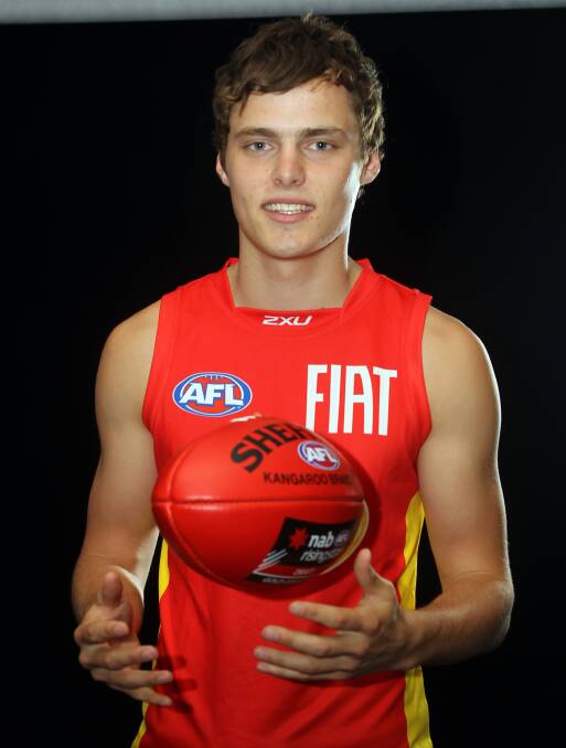 Kade Kolodjashnij after being drafted back in 2013. Picture: John French