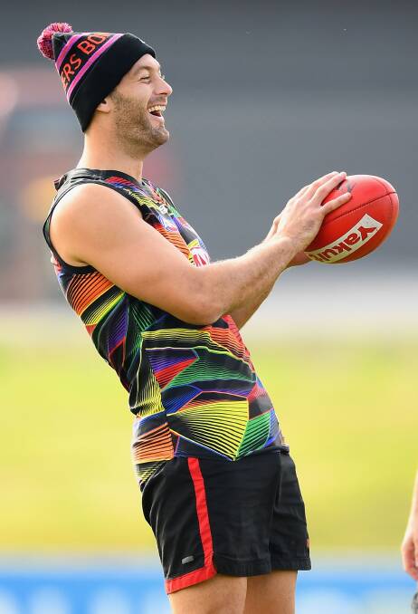 ALL SMILES: Thomas Bellchambers is back for Essendon's Dreamtime at the G clash with Richmond on Saturday. Picture: Getty Images