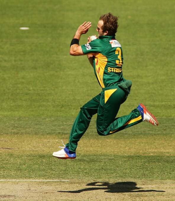 GOOD START: Cameron Stevenson was man-of-the-match on debut for Tasmania after taking 5-32. Picture: Getty Images