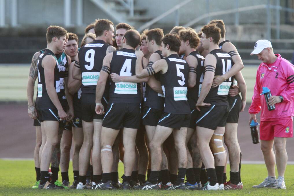 Devonport players during their loss to Hobart City on Saturday. 