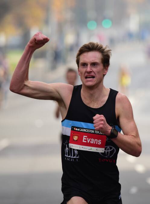 RUNNING EDGE: Dylan Evans in the Launceston Ten.