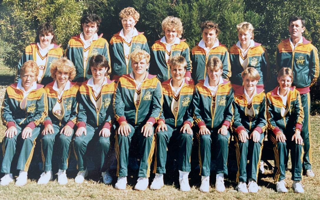 FLASHBACK: The 1987-88 Tasmanian Womens Cricket team, featuring Jacqui Triffitt. Picture: Supplied 