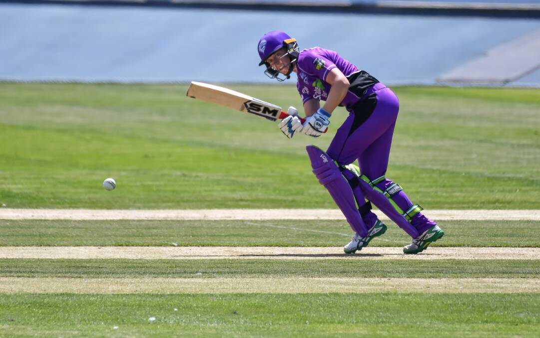 FLASHBACK: Heather Knight in action during the Hobart Hurricanes' visit to Burnie last summer. Picture: Simon Sturzaker 