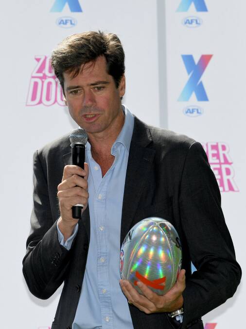 ON THE WAY: Gillon McLachlan. Picture: AAP Image/Joe Castro