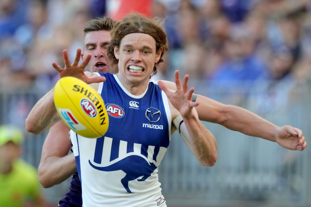 Ben Brown in action against Fremantle on Sunday. Picture: AAP Image/Richard Wainwright