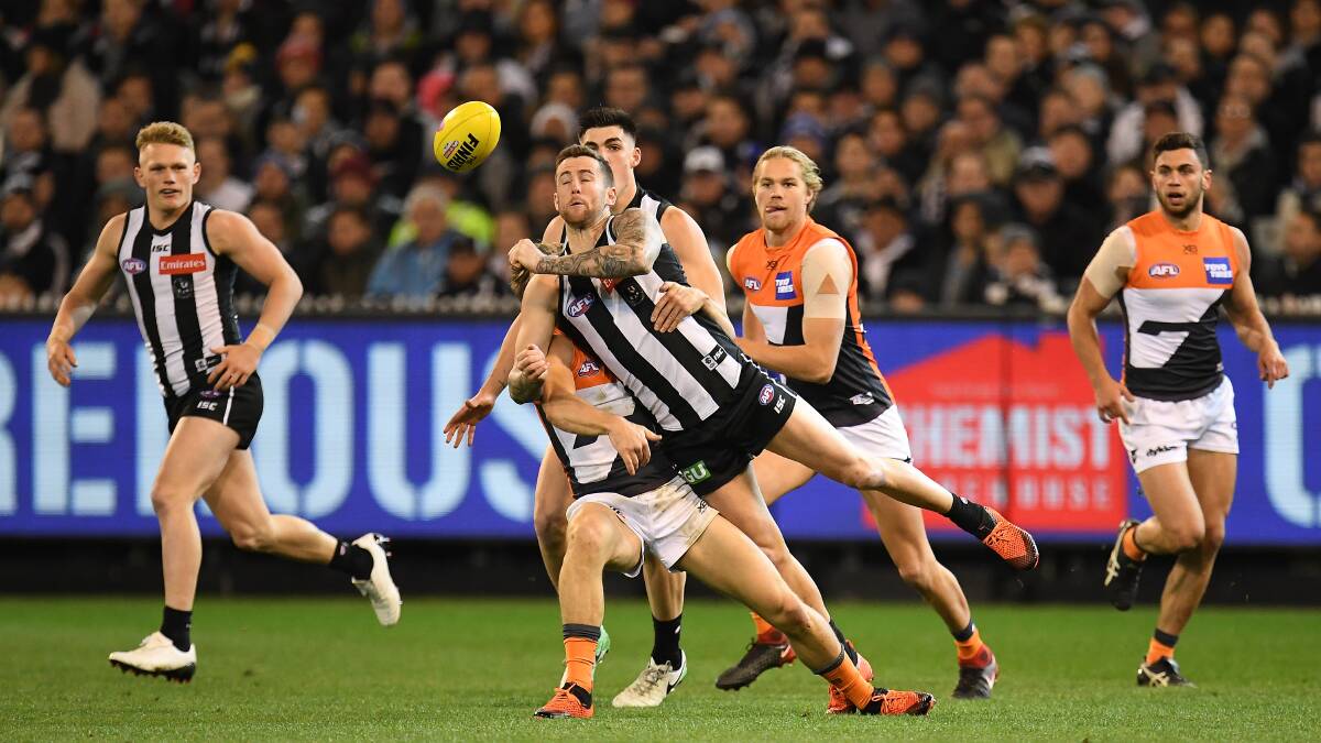 Jeremy Howe was one of Collingwood's finest against Greater Western Sydney on Saturday. Picture: AAP Image/Julian Smith