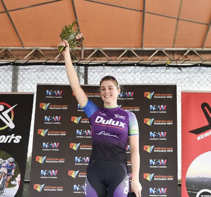 BIG WEEKEND: Devonport's Macey Stewart put in a strong showing once again at the National Road Series' Battle Recharge. Picture:  Veloshotz