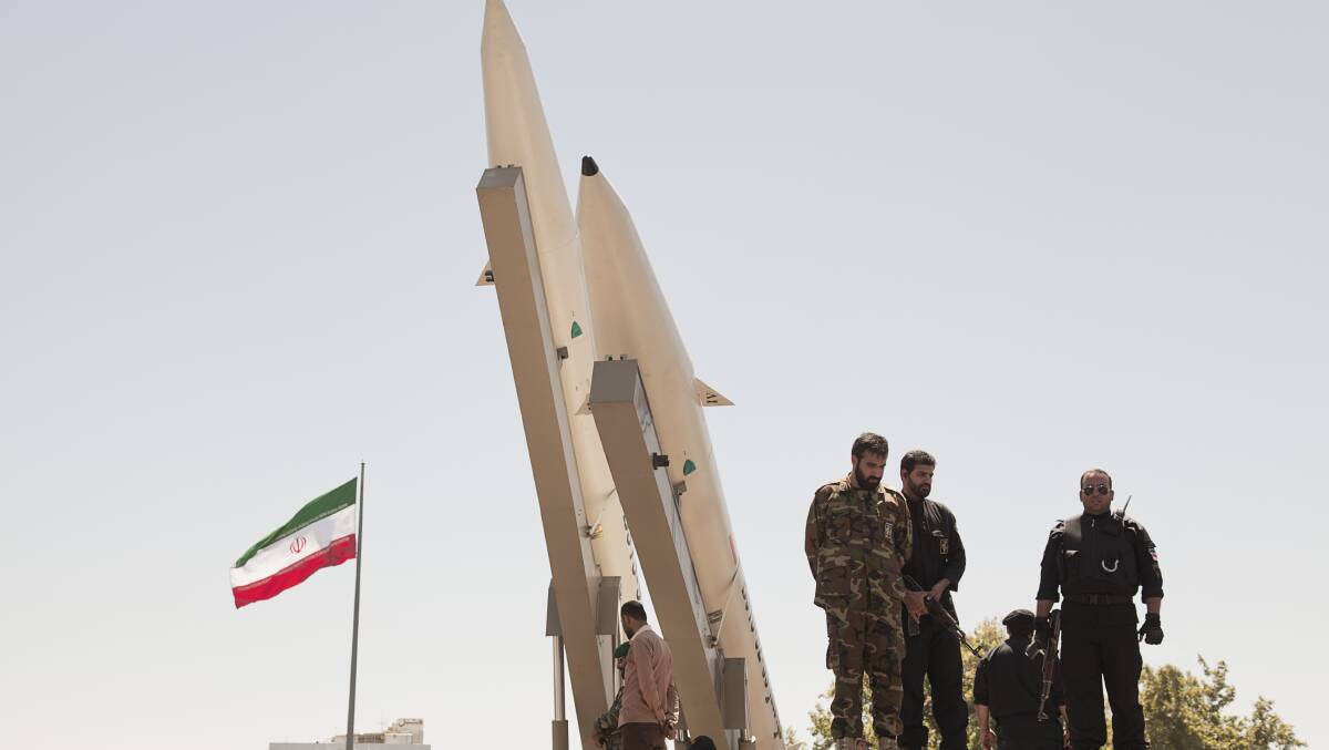 Iranian Revolutionary Guards with Zulfiqar missiles in 2017. It is not known at this stage which missiles have been fired. Picture: Shutterstock