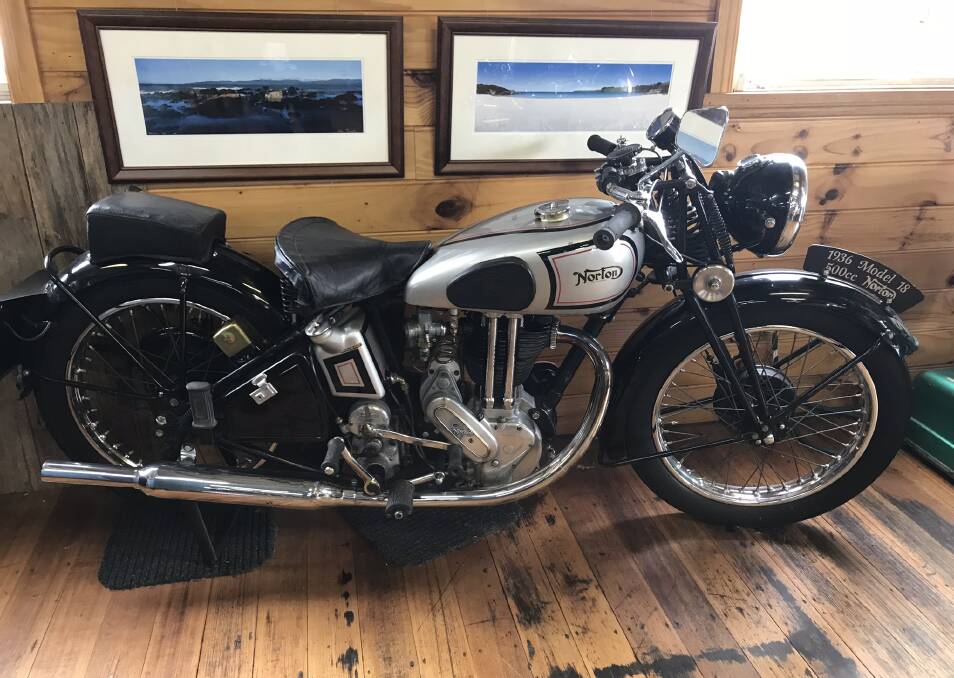 Bike enthusiasts: An extensive collection of old motorcycles makes up the muesum feel of the cafe.  