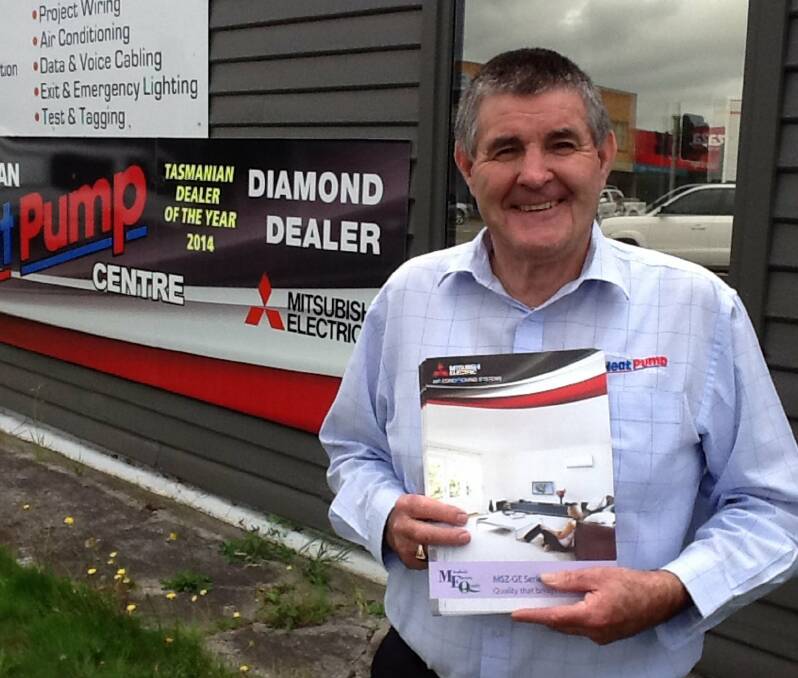 Sales manager Steven Spencer of the Tasmanian Heat Pump Centre, a top Mitsubishi Electric Diamond Dealer in the state.

