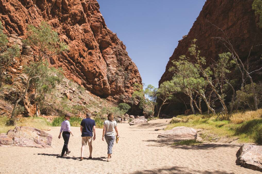 Destination: Exploring Simpsons Gap in the West MacDonnell Ranges in the Northern Territory. Picture: Supplied 