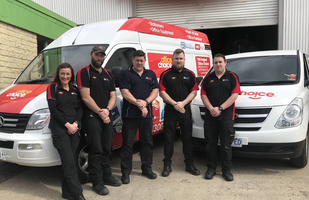 Fantastic staff: Warehouse and technical staff, Leanne Imlach, Andrew Green, Cameron Keane, Matt Boer and Jack Johnston. Picture: Supplied