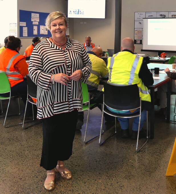 Training in progress: Senior learning and development consultant, Melissa Flynn oversees TasWater's education and training program. Picture: Supplied