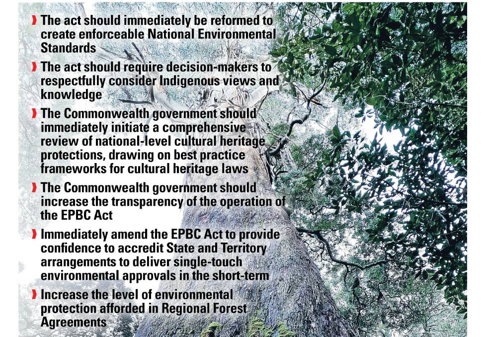 REFORM: Professor Graeme Samuel made 38 recommendations to fix Australia's ailing environmental protections. Picture: Supplied