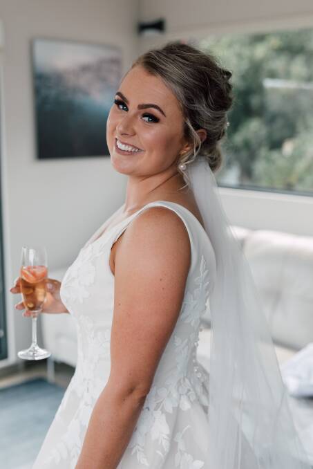 Meg Alexander on her wedding day. Picture: Supplied.