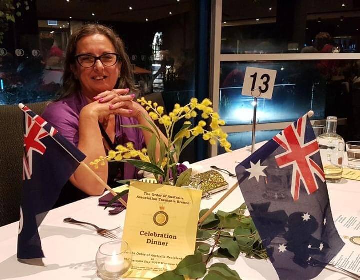 Denise at her OAM awards dinner. Picture: Supplied