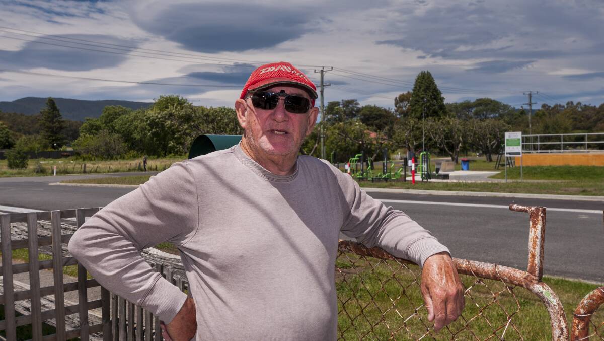 Mick Barrett lives across the road from a new community space and says there is usually about 100 people there. Picture: Phillip Biggs