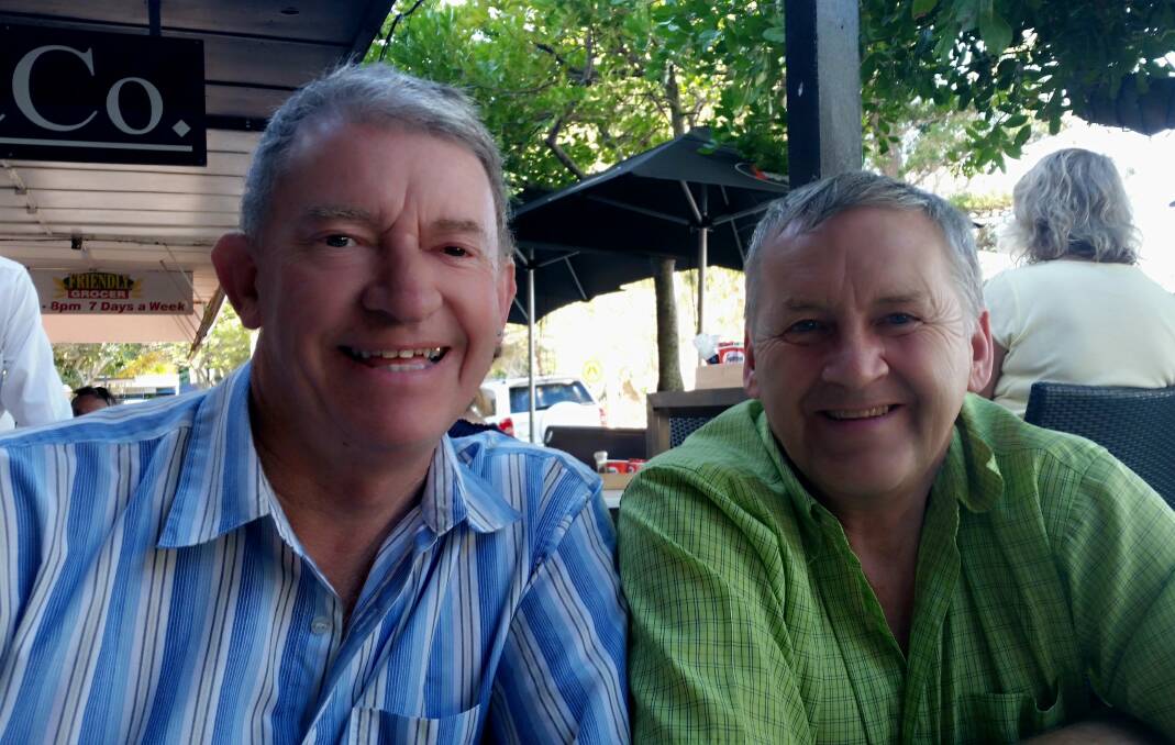EXCITED: Nev Shaw (left) and husband Bryon Beggs (right) will be hosting Break O'Day's first ever pride event this weekend. Picture: Supplied.
