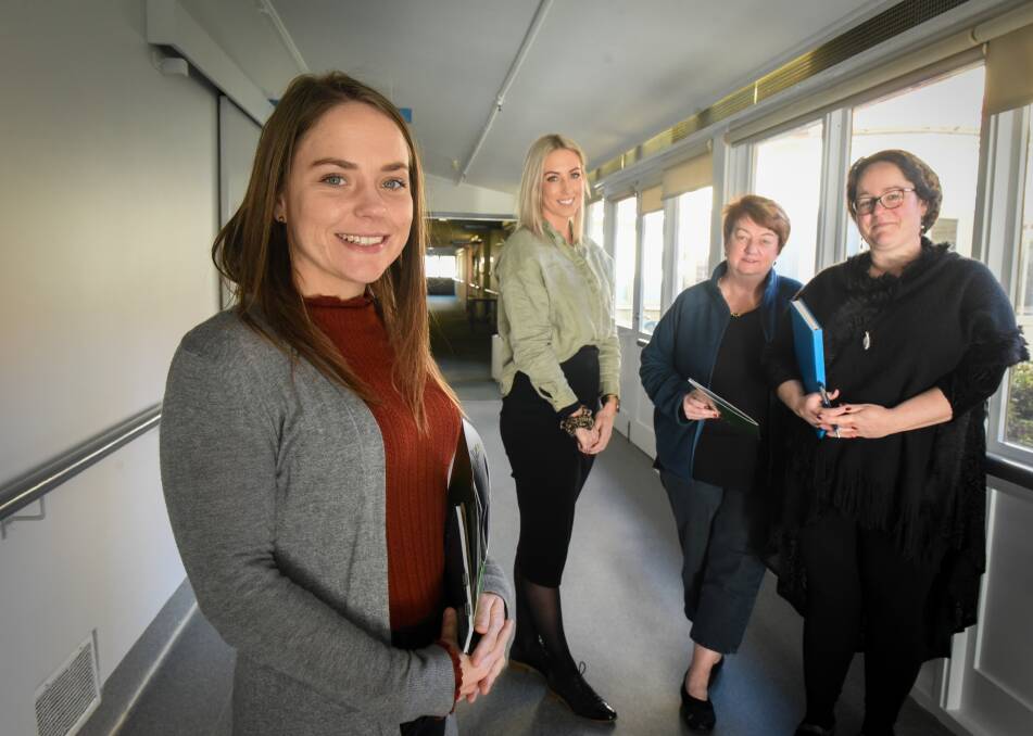 SUPPORT: Northern Palliative Care Service nurses Rhiannon Slaughter and Megan Casey, with volunteer coordinator Leanne Barton and registered nurse Natalie Anand. Picture: Paul Scambler