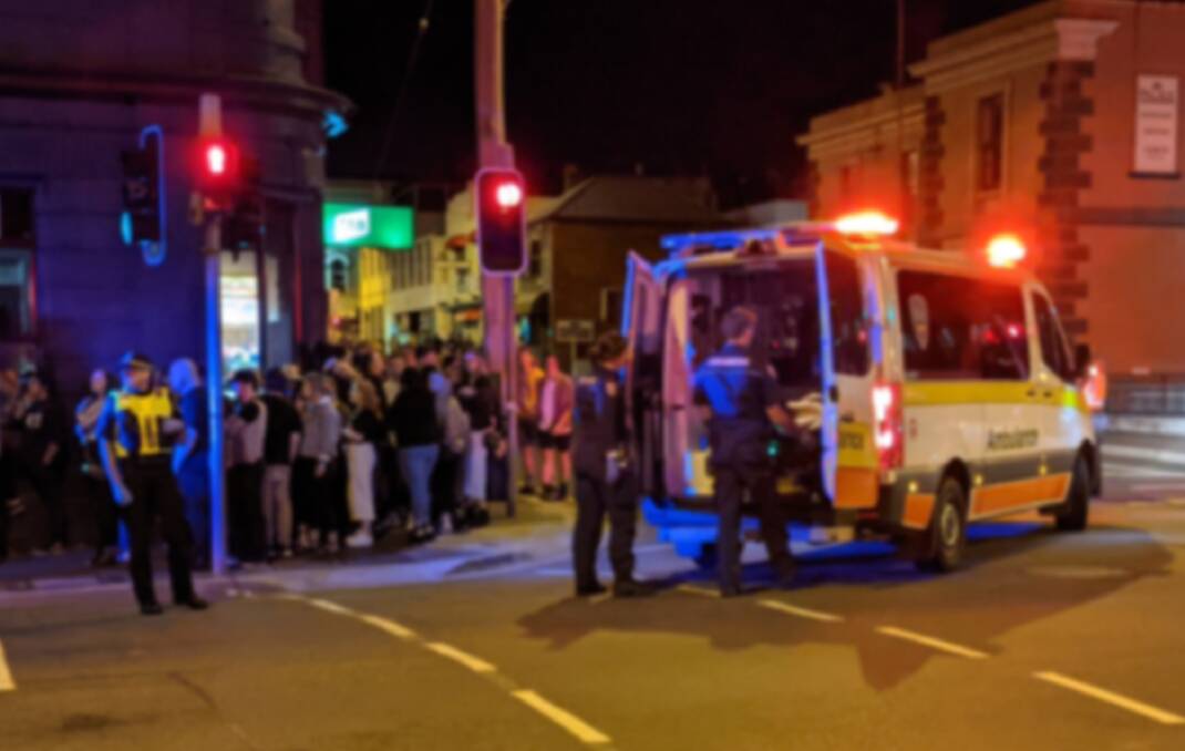 NEW YEAR's EVE: Police and ambulance officers attend the Commercial Hotel where a person is taken to hospital, it is understood it was not the result of an assault. Picture: Jackson Worthington