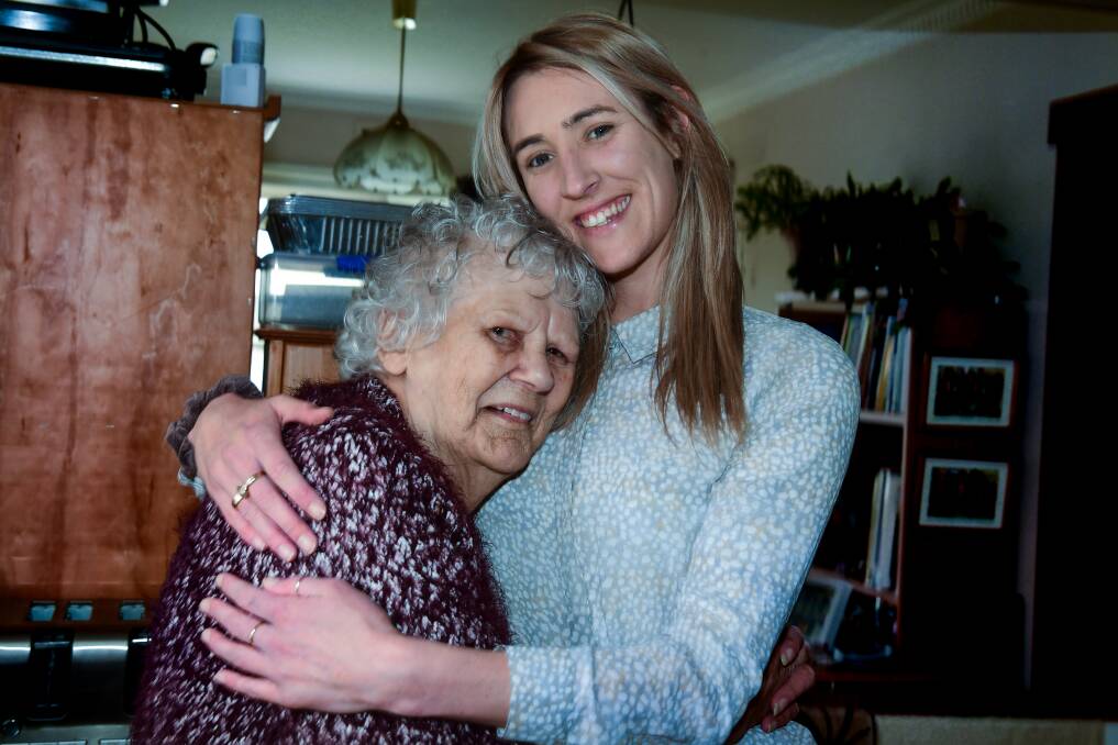 FAMILY: Aunty Phyllis with her niece Warena Burgess at her home in Launceston. Picture: Neil Richardson