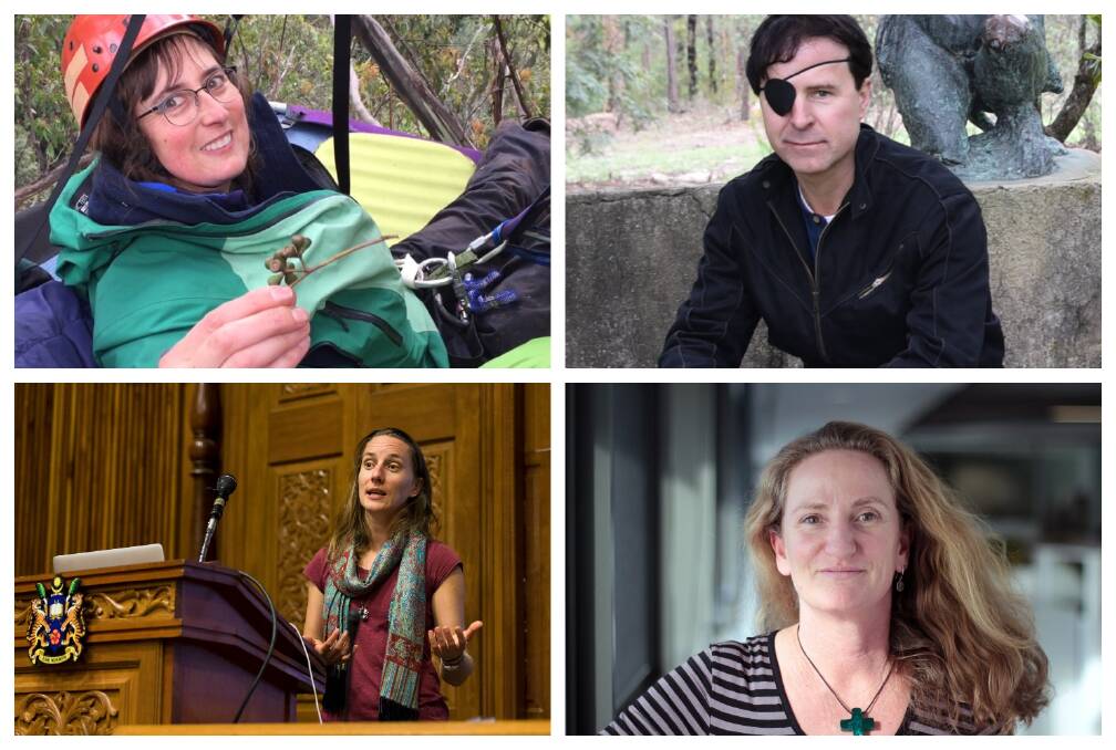 DIVIDED: Dr Sue Baker, Professor Ben Richardson, Dr Jen Sanger and Dr Rebecca Harris have their say on environemtal laws in Tasmania. Pictures: Supplied.