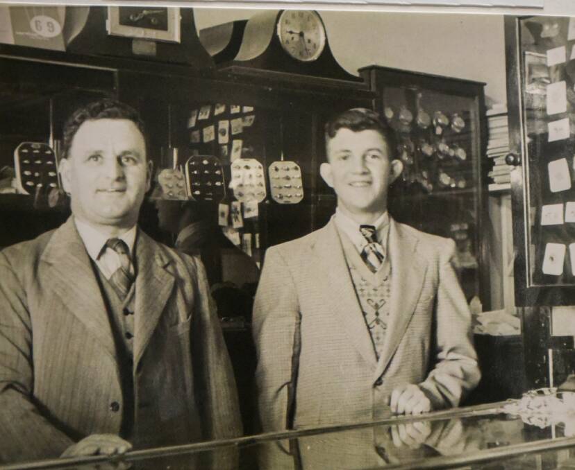 LEFT: Robert Henry Edward Watson and Raymond Edward Watson at Watsons Jewellers in1950. Picture: File