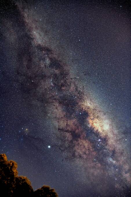 A photo of the Milky Way above Tasmania taken by a member of the Tasmanian Astronomical Society. Picture: Richard Grudzien