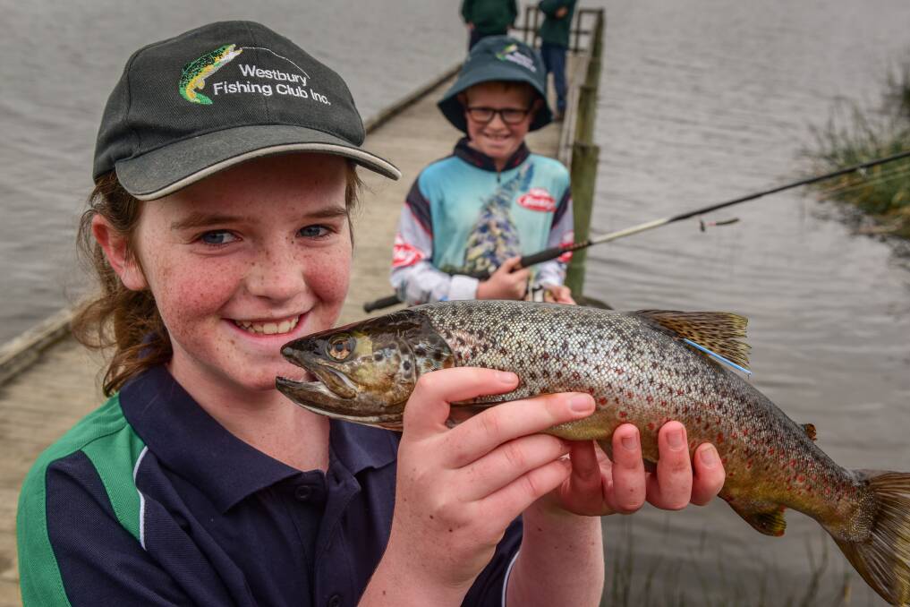 HOOKED: Fiona Batterham was fishing with her family when she caught the first of five $10,000 trout. Picture: Paul Scambler