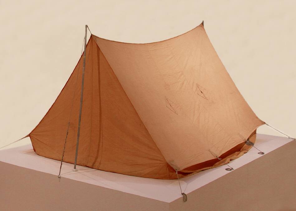 Tent used by iconic war immigrant and wilderness photographer Olegas Truchanas Picture: Supplied.