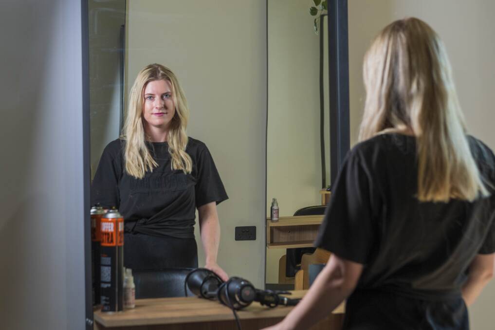 IMPOSSIBLE: Bianca Hannah said new restrictions on hairdressers would make it impossible to operate her business. Picture: Phillip Biggs