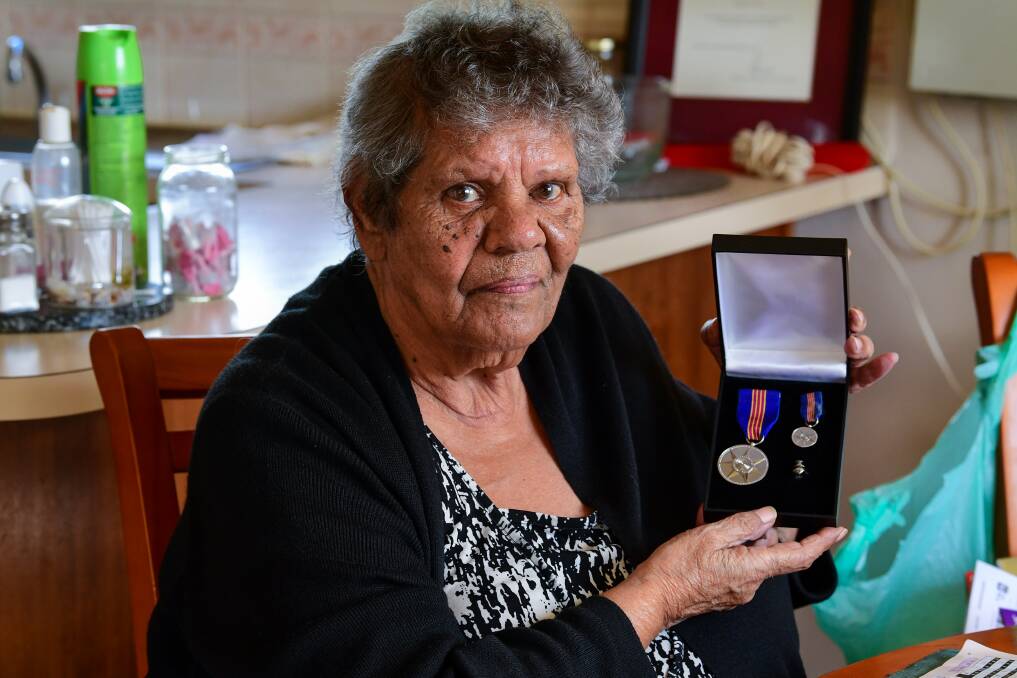 RECOGNITION: Dorothy Murray with the medals she received from former Prime Minister John Howard. Picture: Neil Richardson