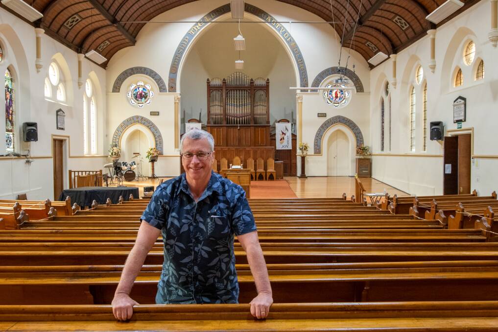 
CELEBRATION: Pastor Jeff Mckinnon will lead his congregation this Sunday as their church turns 180. Picture: Paul Scambler