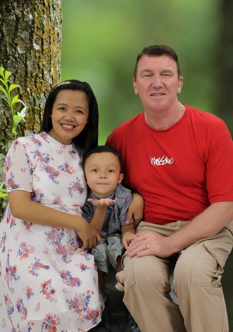 STUCK: Peter Smith was visiting his wife Shilamie and son Harry for the birth of his daughter when travel restrictions were imposed. Picture: Supplied.