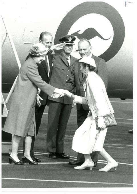 Duke of Edinburgh Prince Philip during his visit to Burnie with Her Majesty The Queen in 1988. 