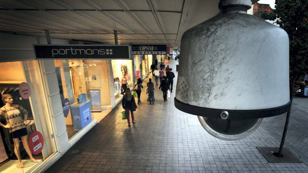 A CCTV camera in the Brisbane Street Mall.