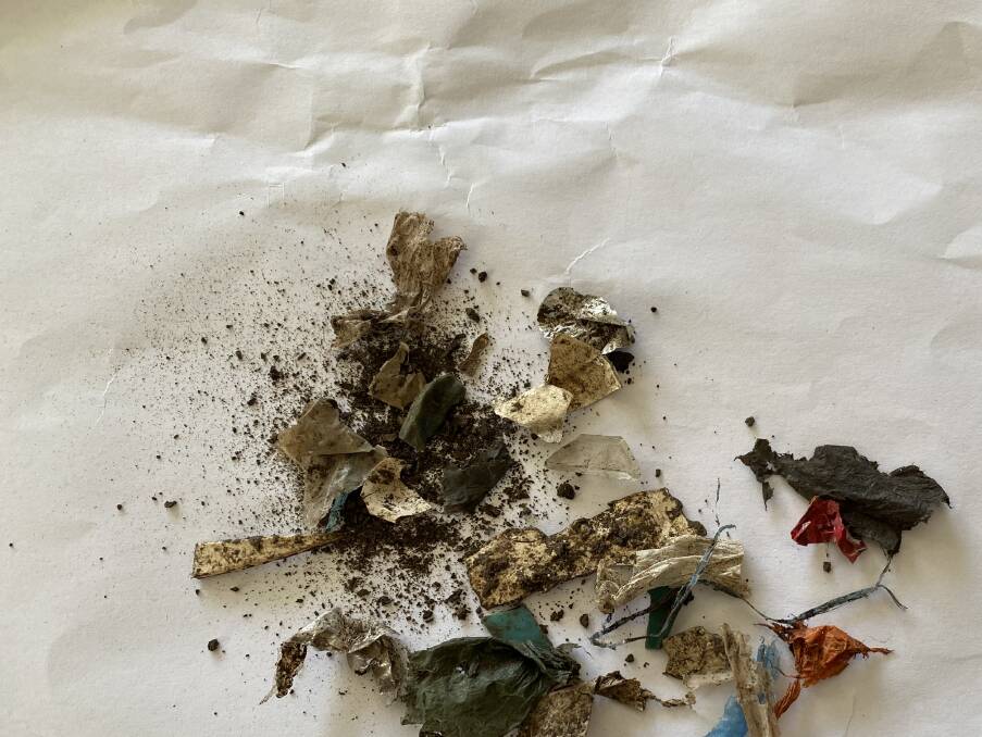 The group allege a member found this whilst laying three buckets of biosolids fertiliser, from a different facility, on their property and worry similar products will be in the composted material at 91 Blessington Road.