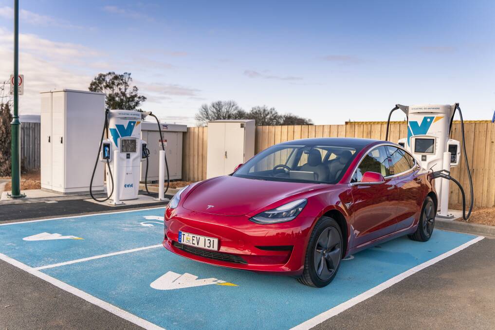 FINALLY: The ultra-fast electric vehicle charging station in Campbell Town opened on Tuesday. Picture: supplied.