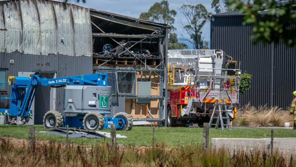 REBUILD: The fire, which broke out in February, caused about $2.5 million in damages to a shed at Adams Distillery at Perth. Picture: Paul Scambler