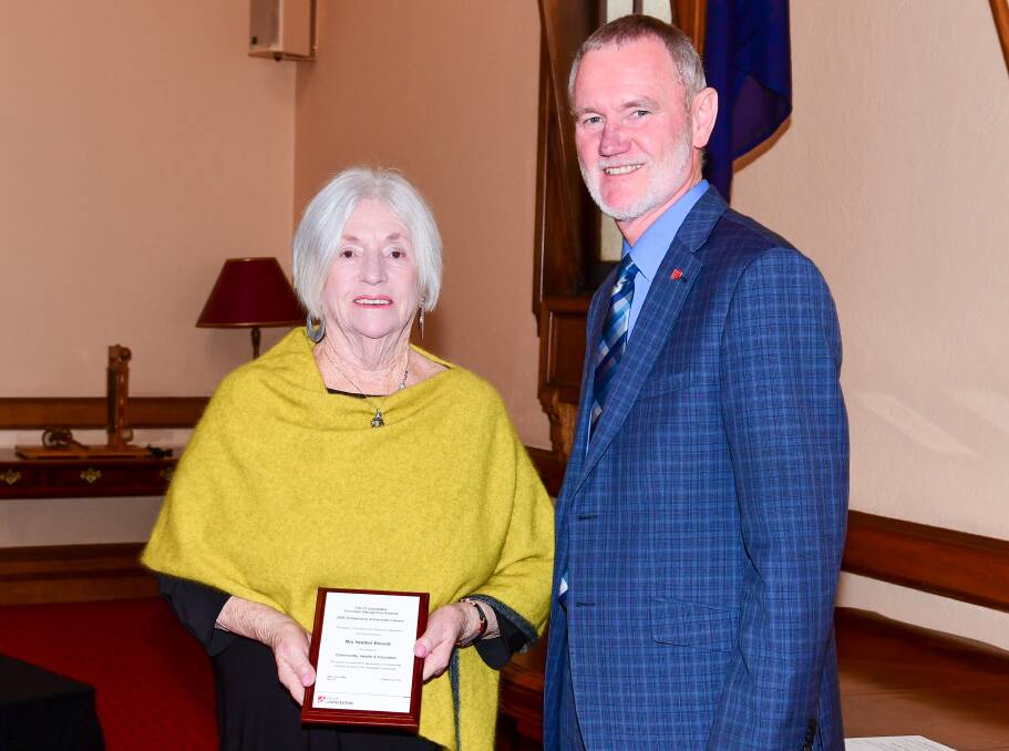 RECOGNISED: Heather Eleveld with mayor Albert van Zetten was recognised for her work with Look Good Feel Better at the City of Launceston council's volunteer recognition awards. Picture: Neil Richardson.